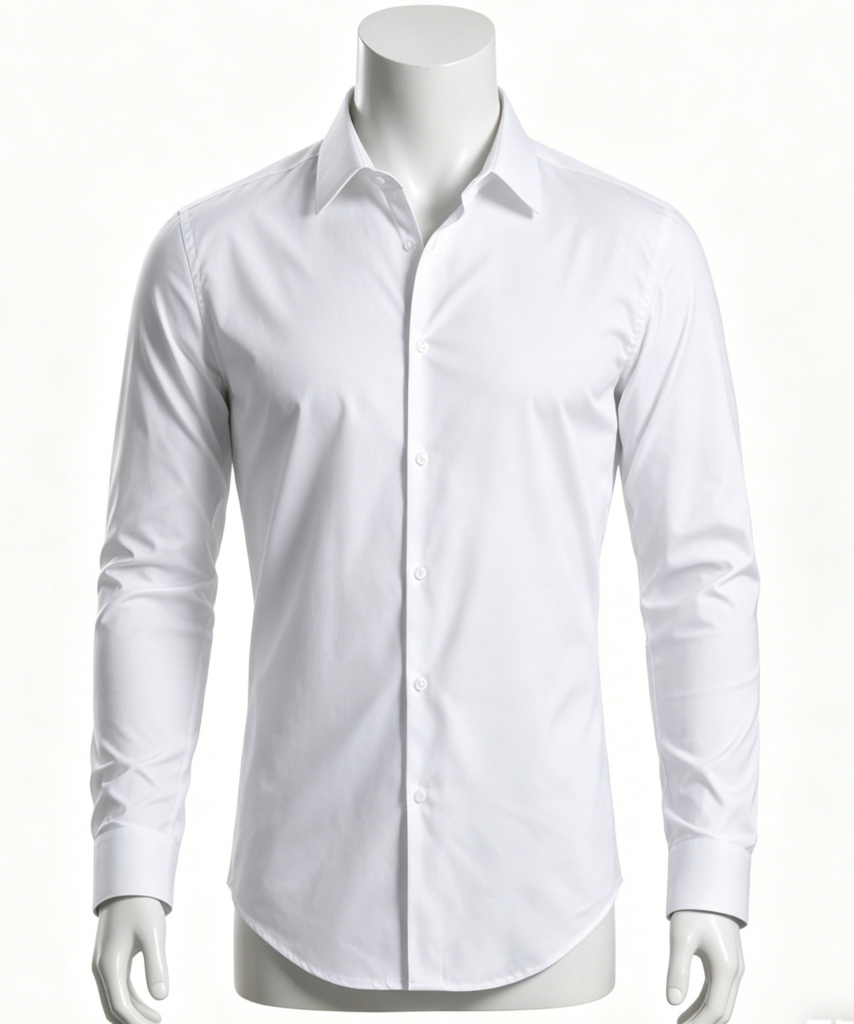 Solid White Slim Fit Men's Shirt