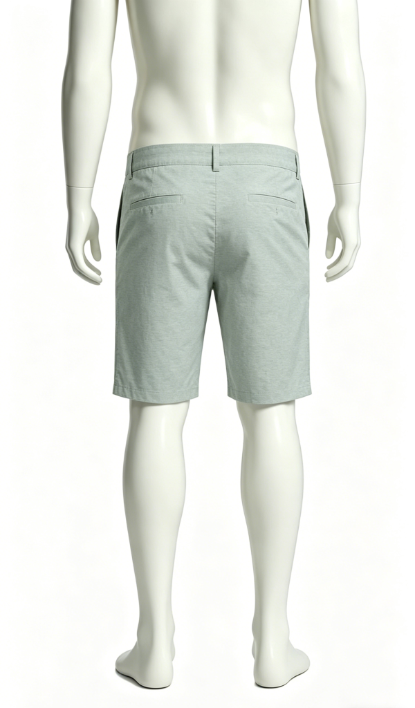 Light Grey Oxford Weave Chino Shorts