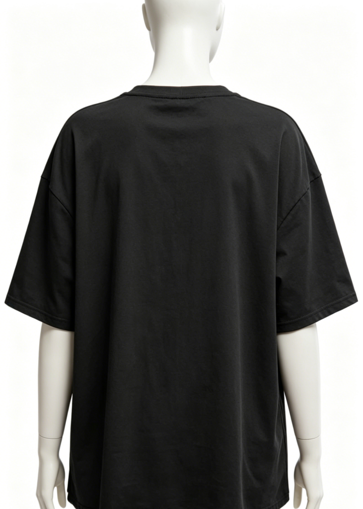 Casual Black Oversized Tee