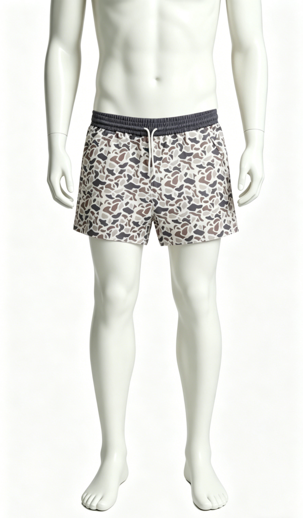 Neutral Camo Print Casual Shorts
