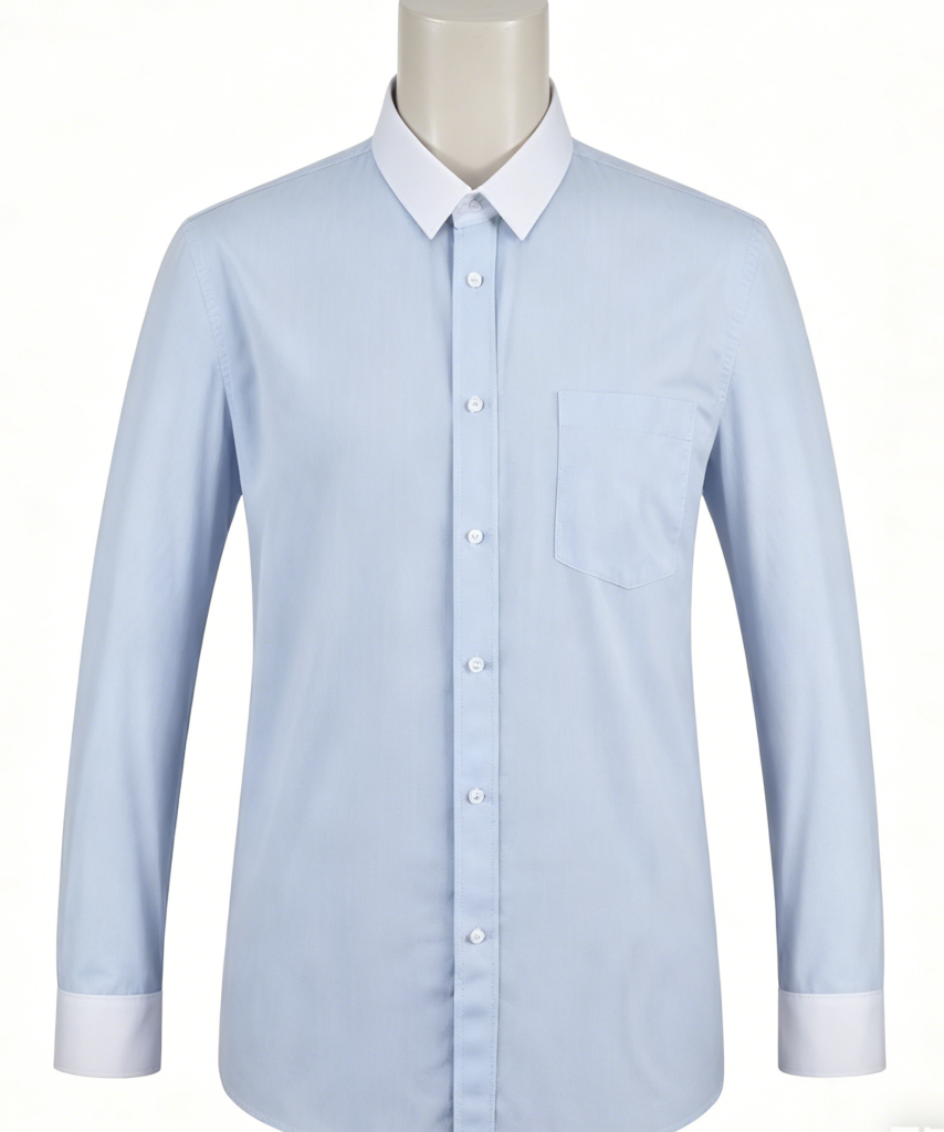 Light Blue Two-Tone Men's Dress Shirt