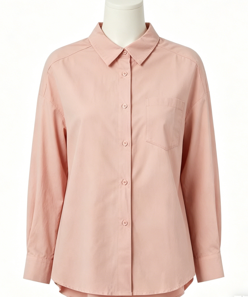 Light Pink Casual Women's Shirt