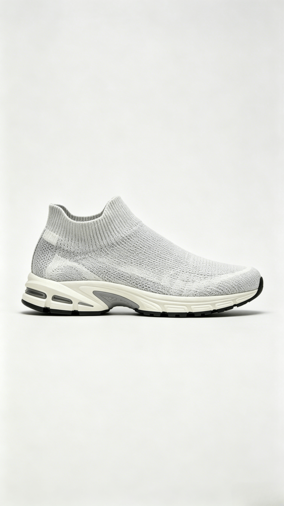 Grey Knit Sock Sneakers