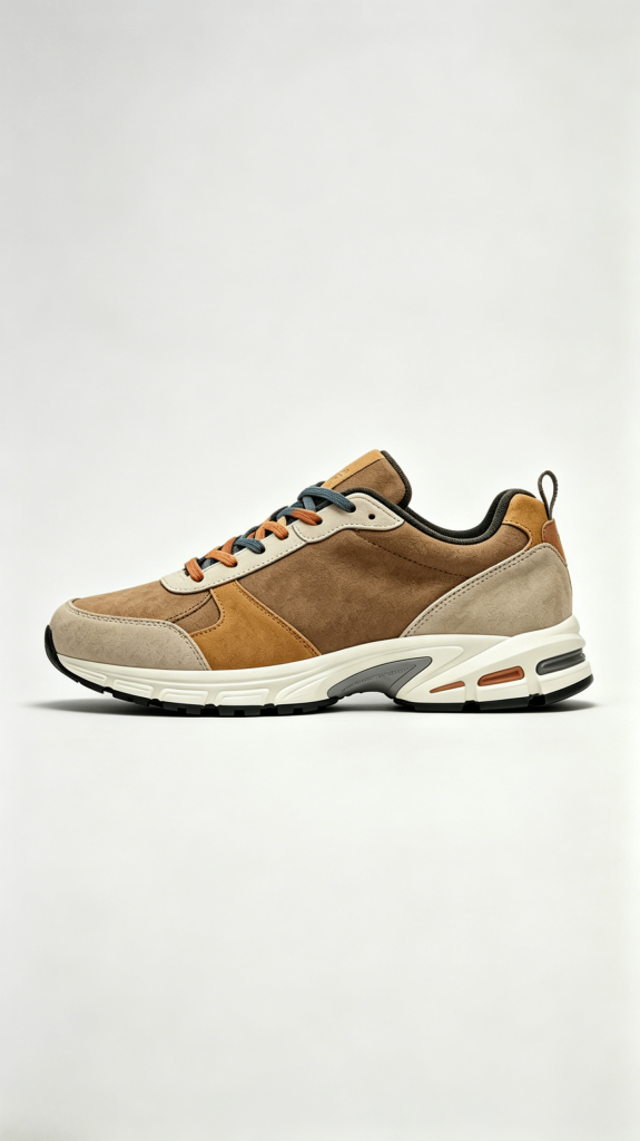 All Beige Suede Retro Sneakers