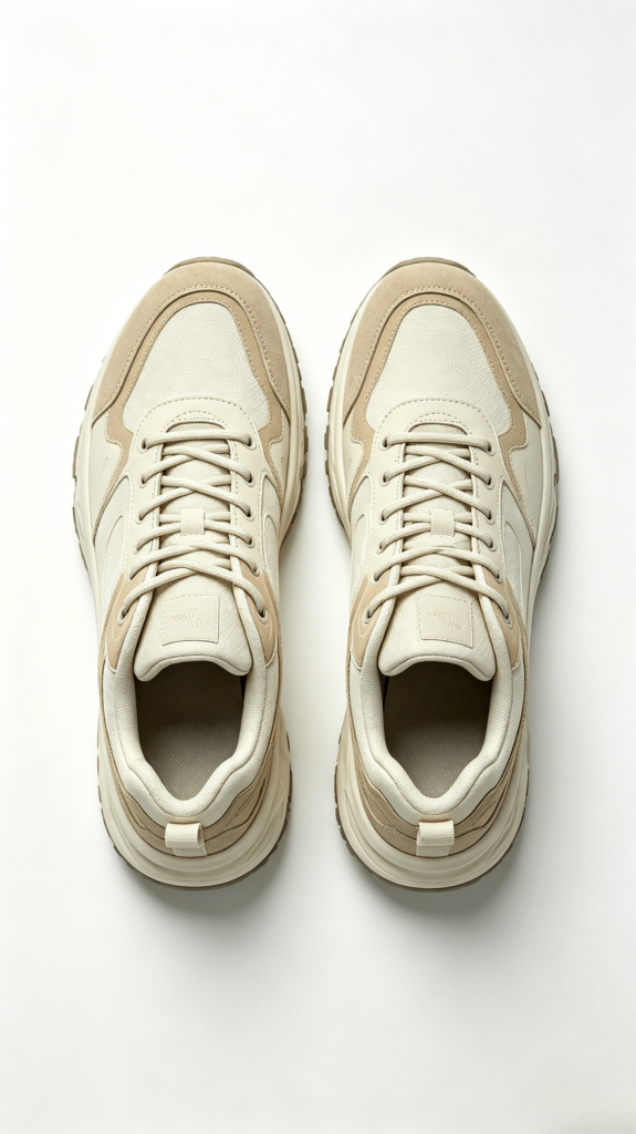 Beige Tan Suede Hiking Sneakers