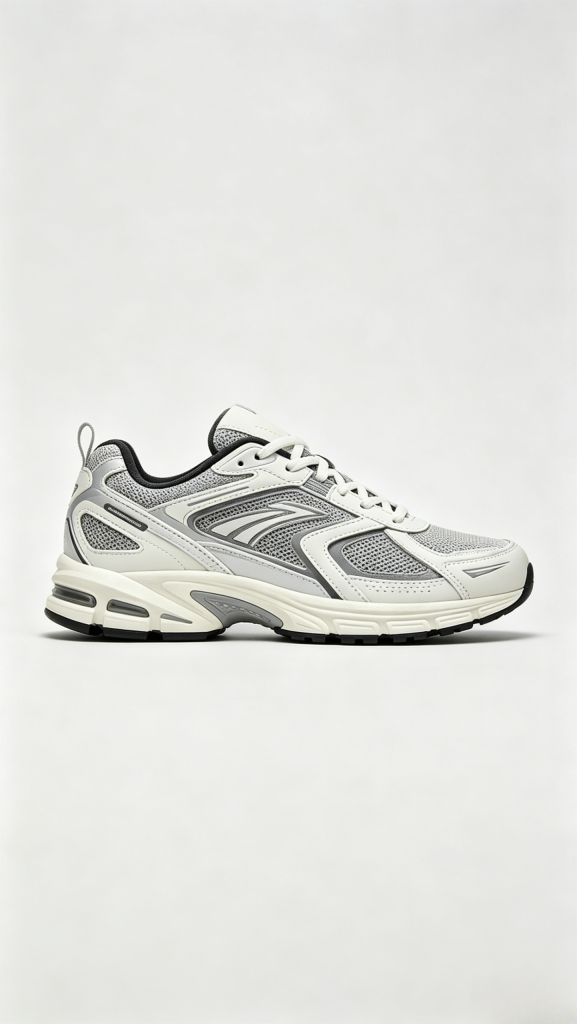 Light Grey Mesh Chunky Sneakers