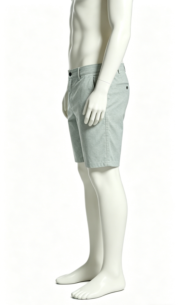 Light Grey Oxford Weave Chino Shorts