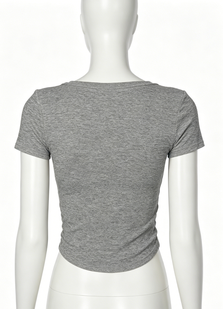Soft Taupe Lace-Inset Short Sleeve Everyday Bloe