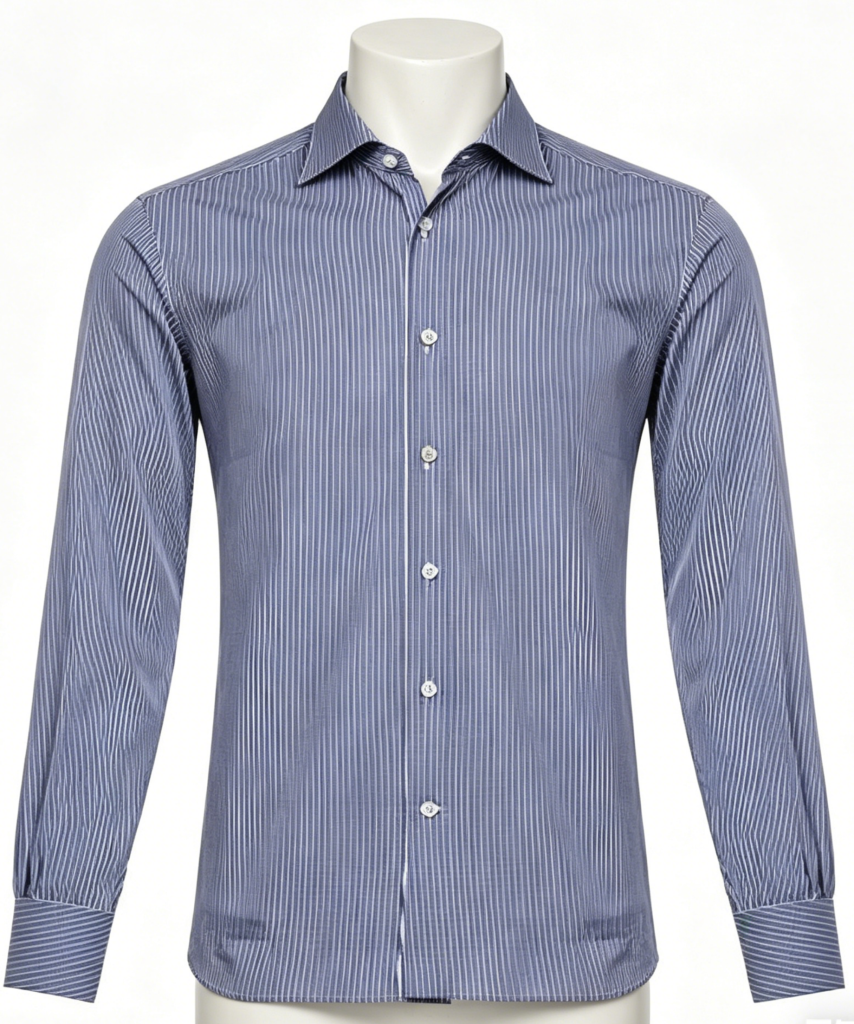 Dark Blue Stripe Slim Men's Shirt