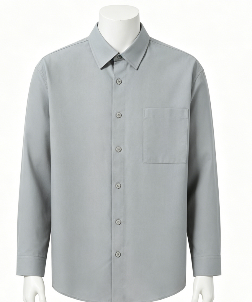 Light Gray Everyday Button-Down Shirt
