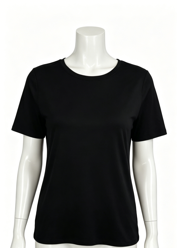 Essential Black Crew Neck Short Sleeve Tee